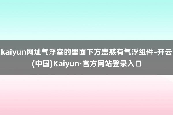 kaiyun网址气浮室的里面下方蛊惑有气浮组件-开云(中国)Kaiyun·官方网站登录入口