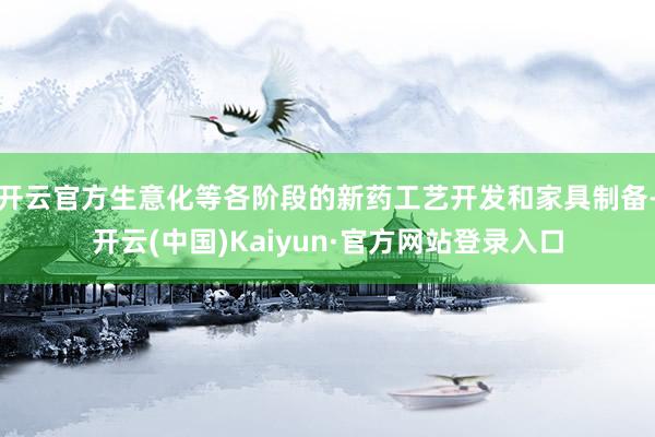开云官方生意化等各阶段的新药工艺开发和家具制备-开云(中国)Kaiyun·官方网站登录入口