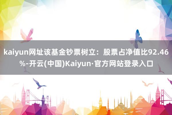 kaiyun网址该基金钞票树立：股票占净值比92.46%-开云(中国)Kaiyun·官方网站登录入口