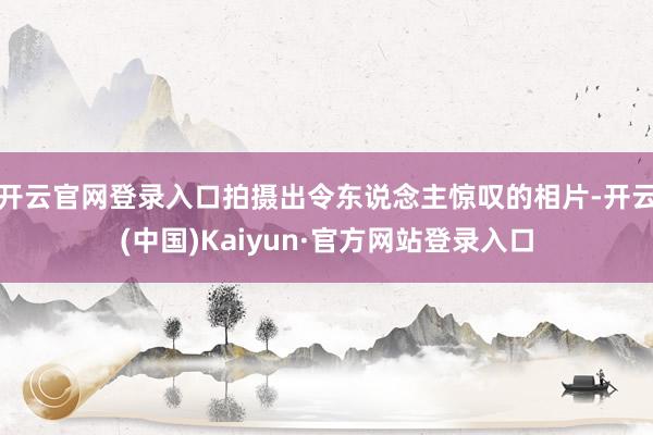 开云官网登录入口拍摄出令东说念主惊叹的相片-开云(中国)Kaiyun·官方网站登录入口