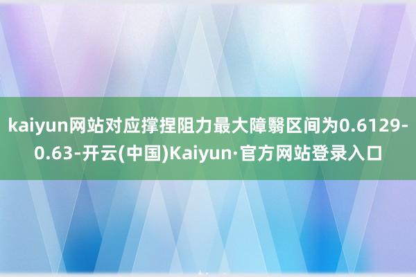 kaiyun网站对应撑捏阻力最大障翳区间为0.6129-0.63-开云(中国)Kaiyun·官方网站登录入口